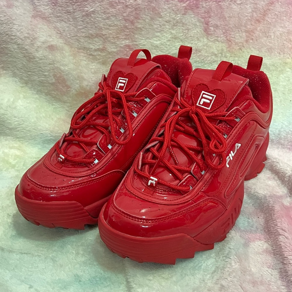 Limited edition Fila Disruptor 2 Heart red sneakers